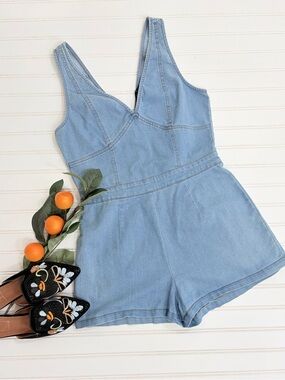IRIS Denim Sleeveless Romper
